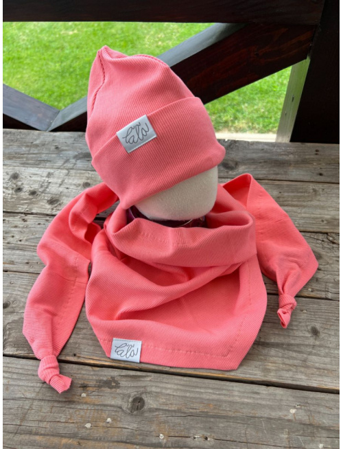 Rebro PLYTKÁ čiapka - jasná marhuľa