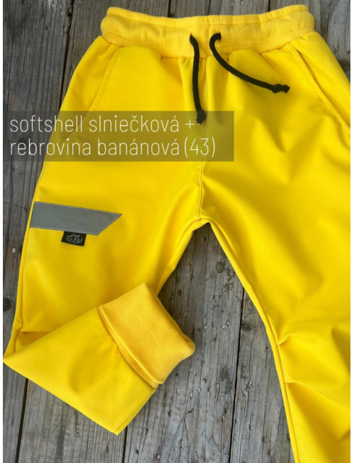 Softshell gate NEW s rastúcou manžetou - jar/JESEŇ - slniečková