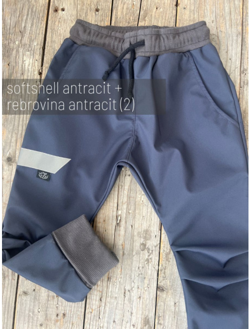 Softshell gate NEW s rastúcou manžetou - jar/JESEŇ - antracit