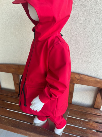 Rastúca LUX softshell bunda/parka - jar/JESEŇ - červená