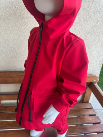 Rastúca LUX softshell bunda/parka - jar/JESEŇ - červená