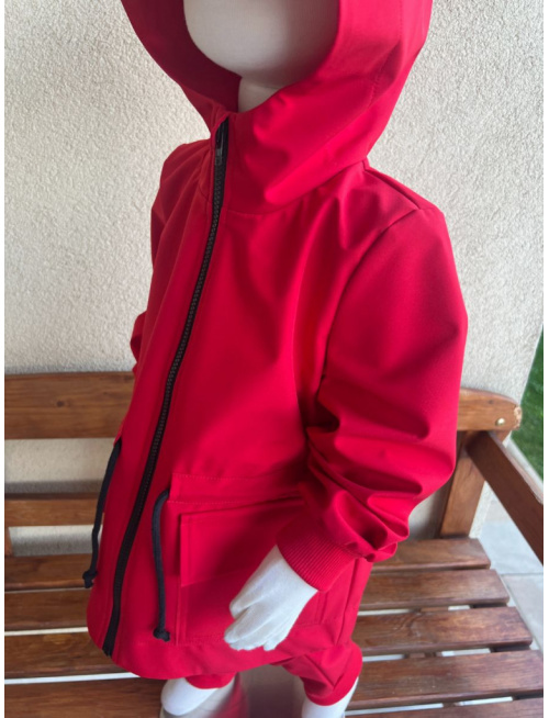 Rastúca LUX softshell bunda/parka - jar/JESEŇ - červená