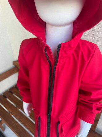 Rastúca LUX softshell bunda/parka - jar/JESEŇ - červená