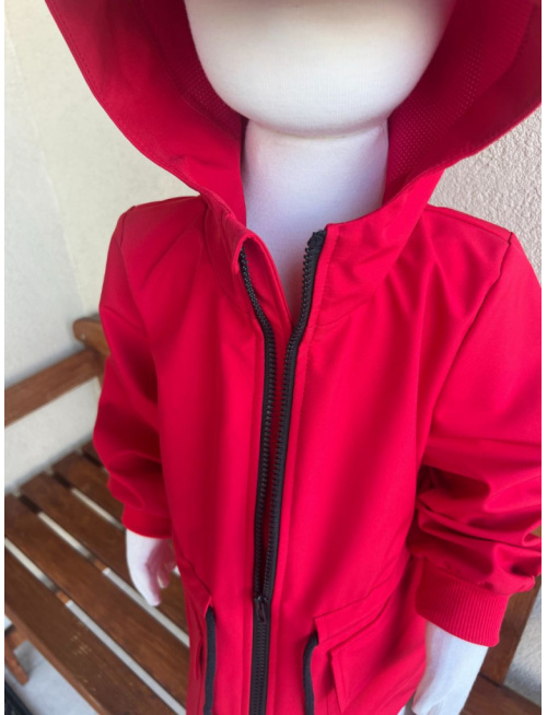 Rastúca LUX softshell bunda/parka - jar/JESEŇ - červená