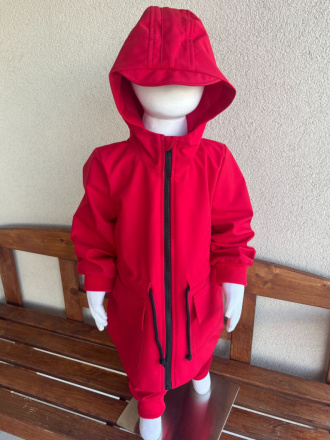 Rastúca LUX softshell bunda/parka - jar/JESEŇ - červená