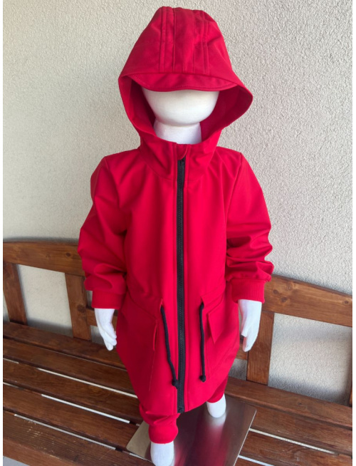 Rastúca LUX softshell bunda/parka - jar/JESEŇ - červená