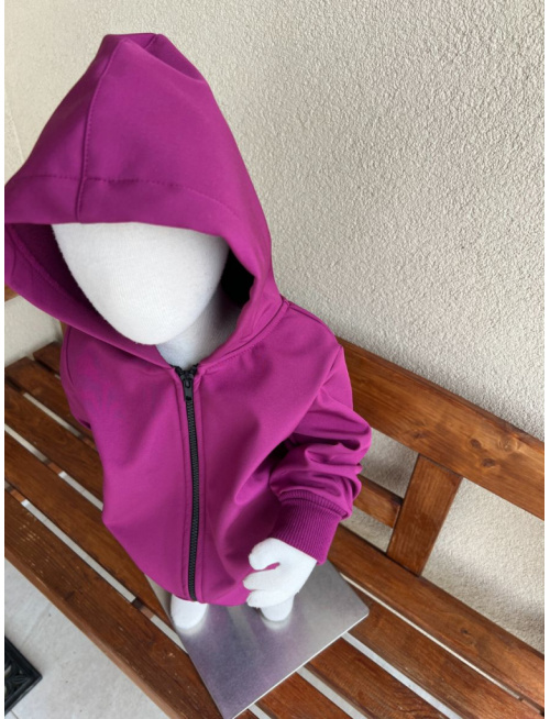 Overal s rastúcimi manžetami a vreckami - softshell - JESEŇ/ZIMA - amarant