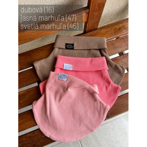 Rebro tvarovaný nákrčník - jasná marhuľa