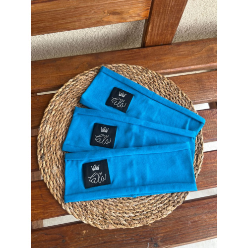 Úplet ŠUĽKY čelenka - jednofarebná - tmavý tyrkys - LEN DO VYPREDANIA ZÁSOB