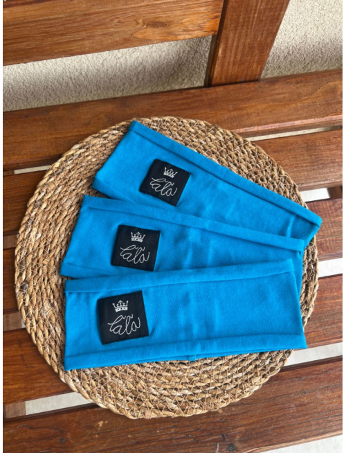 Úplet ŠUĽKY čelenka - jednofarebná - tmavý tyrkys - LEN DO VYPREDANIA ZÁSOB