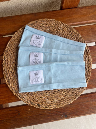 Úplet ŠUĽKY čelenka - jednofarebná - belasá modrá