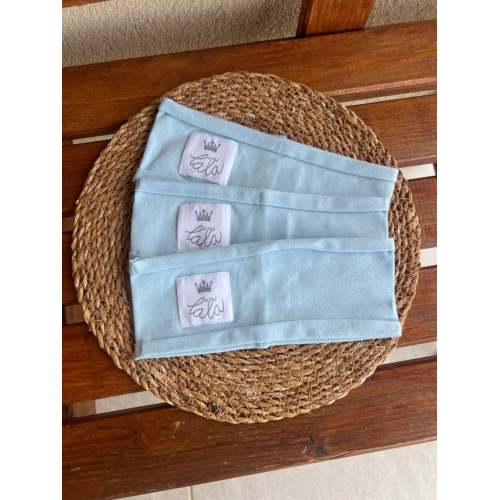 Úplet ŠUĽKY čelenka - jednofarebná - belasá modrá