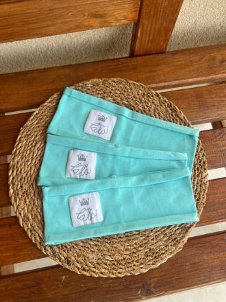 Úplet ŠUĽKY čelenka - jednofarebná - svetlý azúr