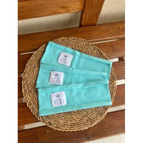 Úplet ŠUĽKY čelenka - jednofarebná - svetlý azúr