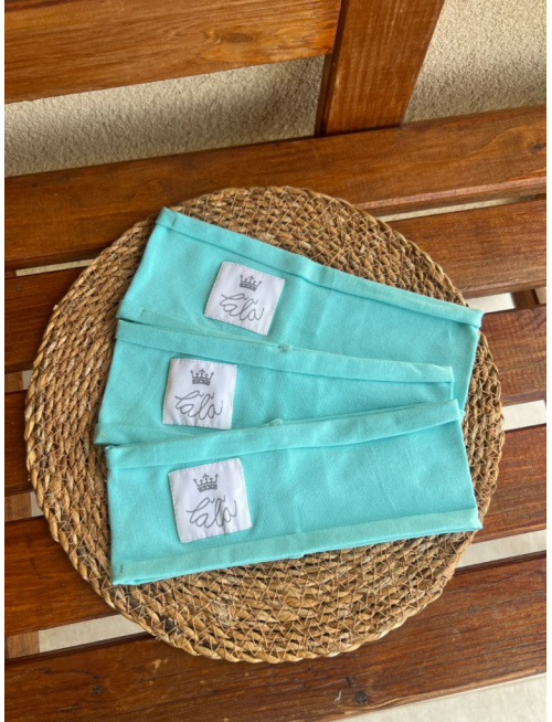 Úplet ŠUĽKY čelenka - jednofarebná - svetlý azúr