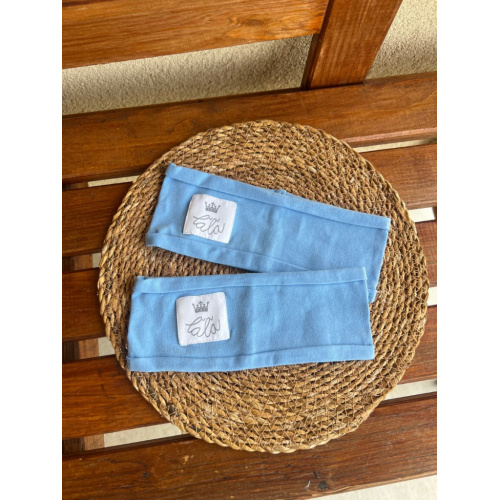 Úplet ŠUĽKY čelenka - jednofarebná - svetlomodrá