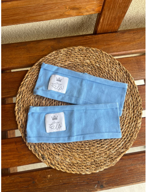 Úplet ŠUĽKY čelenka - jednofarebná - svetlomodrá