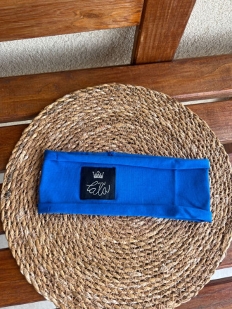 Úplet ŠUĽKY čelenka - jednofarebná - kráľovská modrá