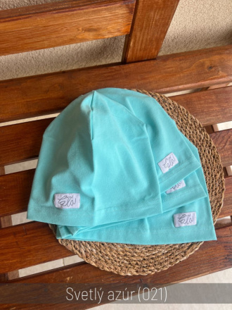 Úpletová šmolko čiapka - jednofarebná - jednovrstvová