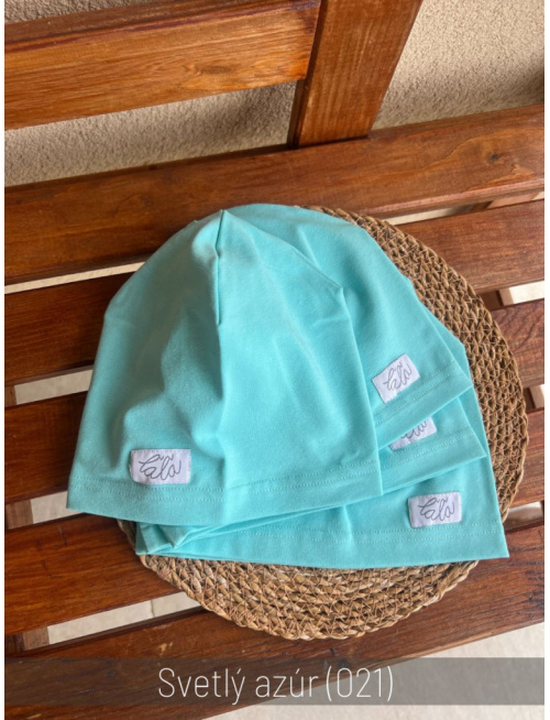 Úpletová šmolko čiapka - jednofarebná - jednovrstvová