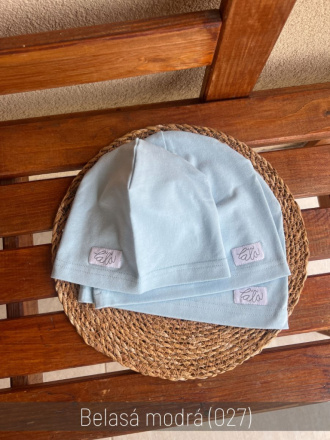 Úpletová šmolko čiapka - jednofarebná - jednovrstvová