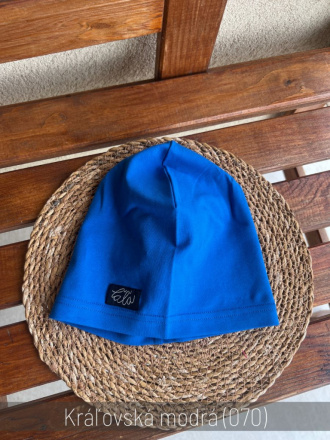 Úpletová šmolko čiapka - jednofarebná - jednovrstvová