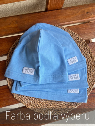 Úpletová šmolko čiapka - jednofarebná - jednovrstvová
