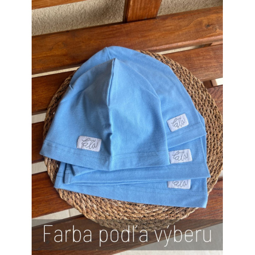 Úpletová šmolko čiapka - jednofarebná - jednovrstvová