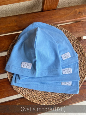 Úpletová šmolko čiapka - jednofarebná - jednovrstvová