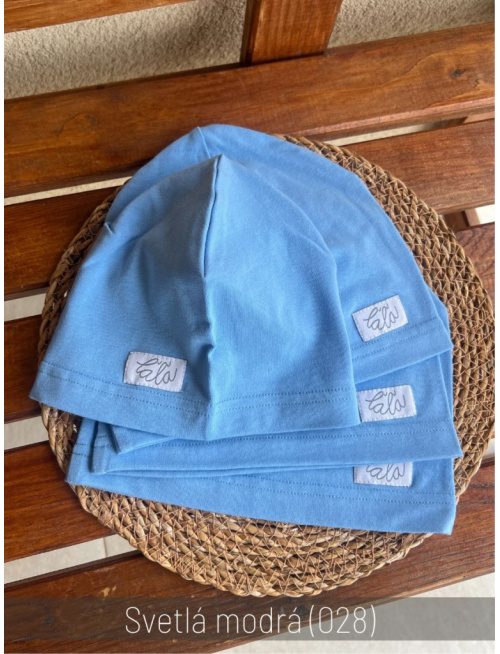 Úpletová šmolko čiapka - jednofarebná - jednovrstvová