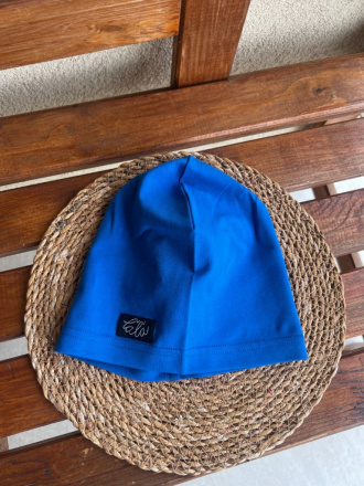 Úpletová šmolko čiapka - jednofarebná - kráľovská modrá