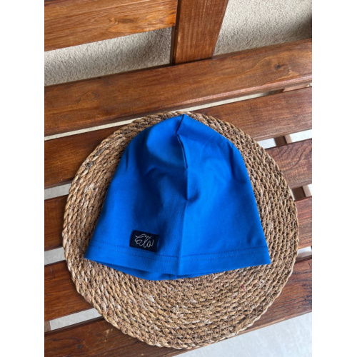 Úpletová šmolko čiapka - jednofarebná - kráľovská modrá