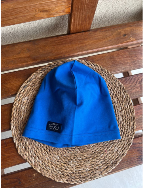Úpletová šmolko čiapka - jednofarebná - kráľovská modrá