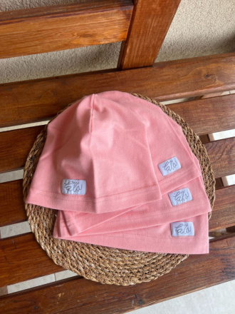 Úpletová šmolko čiapka - jednofarebná - marhuľová - LEN DO VYPREDANIA ZÁSOB