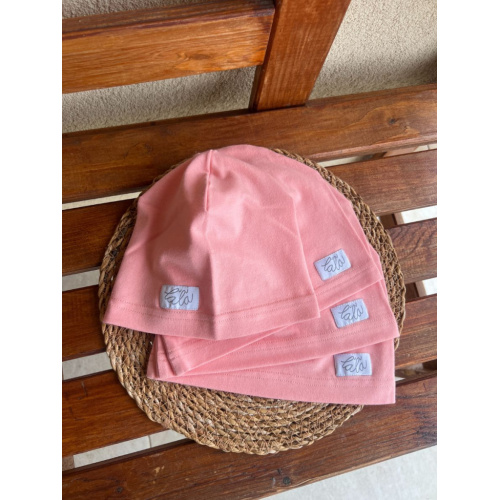 Úpletová šmolko čiapka - jednofarebná - marhuľová - LEN DO VYPREDANIA ZÁSOB