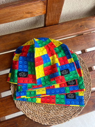 Úpletová šmolko čiapka - jednovrstvová - lego - LEN DO VYPREDANIA ZÁSOB