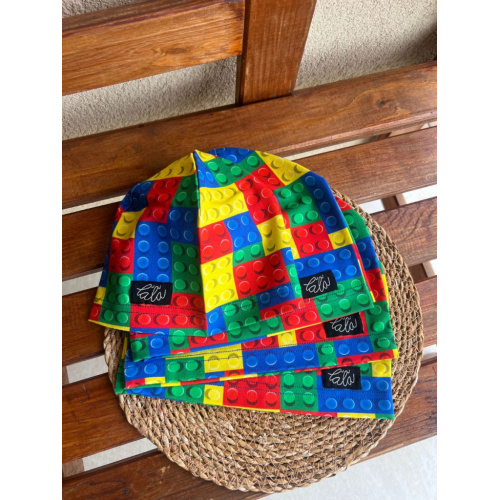 Úpletová šmolko čiapka - jednovrstvová - lego - LEN DO VYPREDANIA ZÁSOB