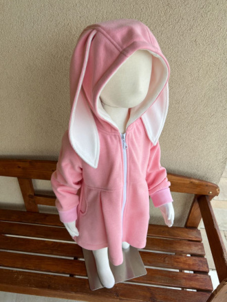 Rastúci kabátik s prestrihom - sukničkový - RIO s uškami - kabátovina - POSLEDNÉ KUSY