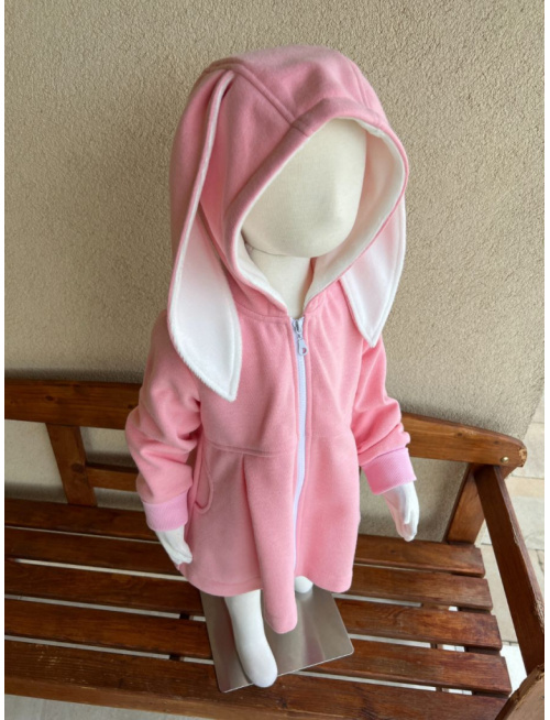 Rastúci kabátik s prestrihom - sukničkový - RIO s uškami - kabátovina - POSLEDNÉ KUSY