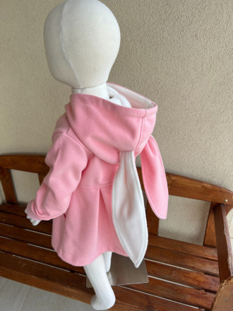 Rastúci kabátik s prestrihom - sukničkový - RIO s uškami - kabátovina - POSLEDNÉ KUSY