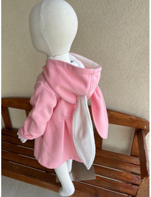 Rastúci kabátik s prestrihom - sukničkový - RIO s uškami - kabátovina - POSLEDNÉ KUSY