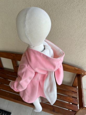 Rastúci kabátik s prestrihom - sukničkový - RIO s uškami - kabátovina - POSLEDNÉ KUSY