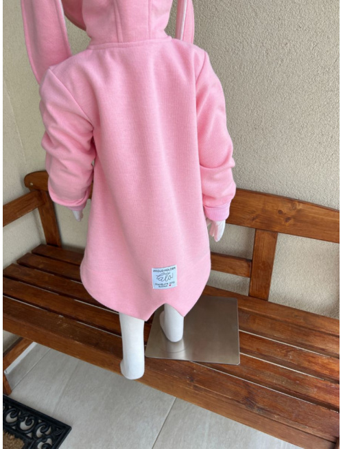 Rastúci kabátik - DOMI s uškami - kabátovina - púdrová - POSLEDNÝ KUS