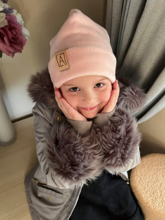 Warmkeeper čiapka s vyhnutým lemom - POLAR - marhuľová