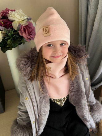 Warmkeeper čiapka s vyhnutým lemom - POLAR - marhuľová