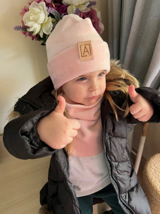 Warmkeeper čiapka s vyhnutým lemom - POLAR - marhuľová