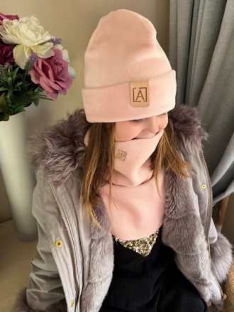 Warmkeeper čiapka s vyhnutým lemom - POLAR - marhuľová