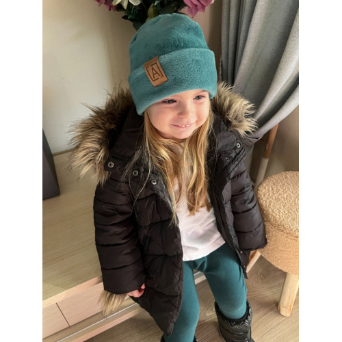 Warmkeeper čiapka s vyhnutým lemom - POLAR - smaragd