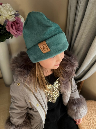 Warmkeeper čiapka s vyhnutým lemom - POLAR - smaragd