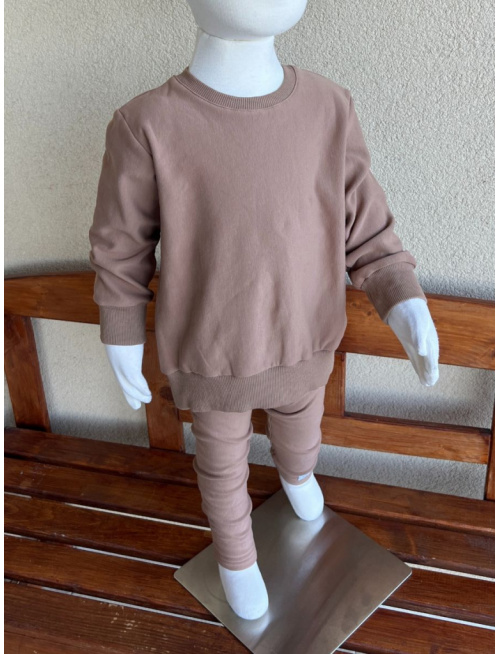 PARMA SÚPRAVA - PREDĹŽENÁ BASIC mikina + legíny KLASIK - piesková